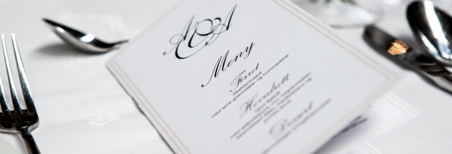 menus de mariage